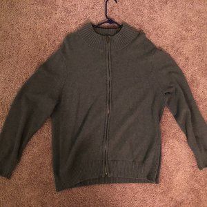 Large Gray Dockers Zip Up Sweater